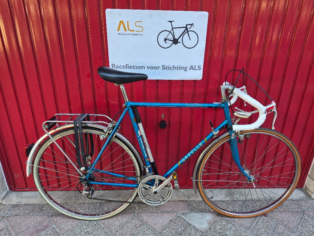 Vintage Gazelle Stalen Dames/Heren Racefiets Retro, Fietsen en Brommers, Fietsen | Racefietsen, Ophalen, 28 inch, 2ehandsracefietsen.nl