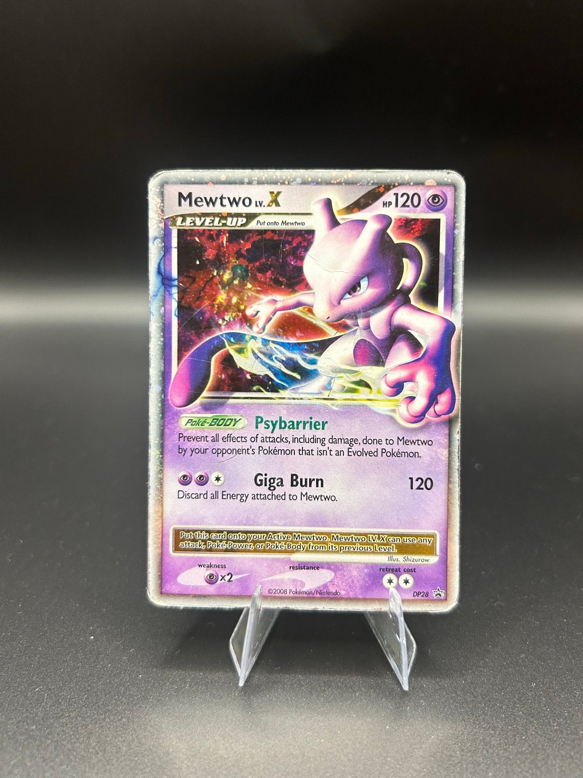 Mewtwo LV.X Pokémon Kaart - DP28 Promo, Ophalen of Verzenden, Gebruikt, Losse kaart