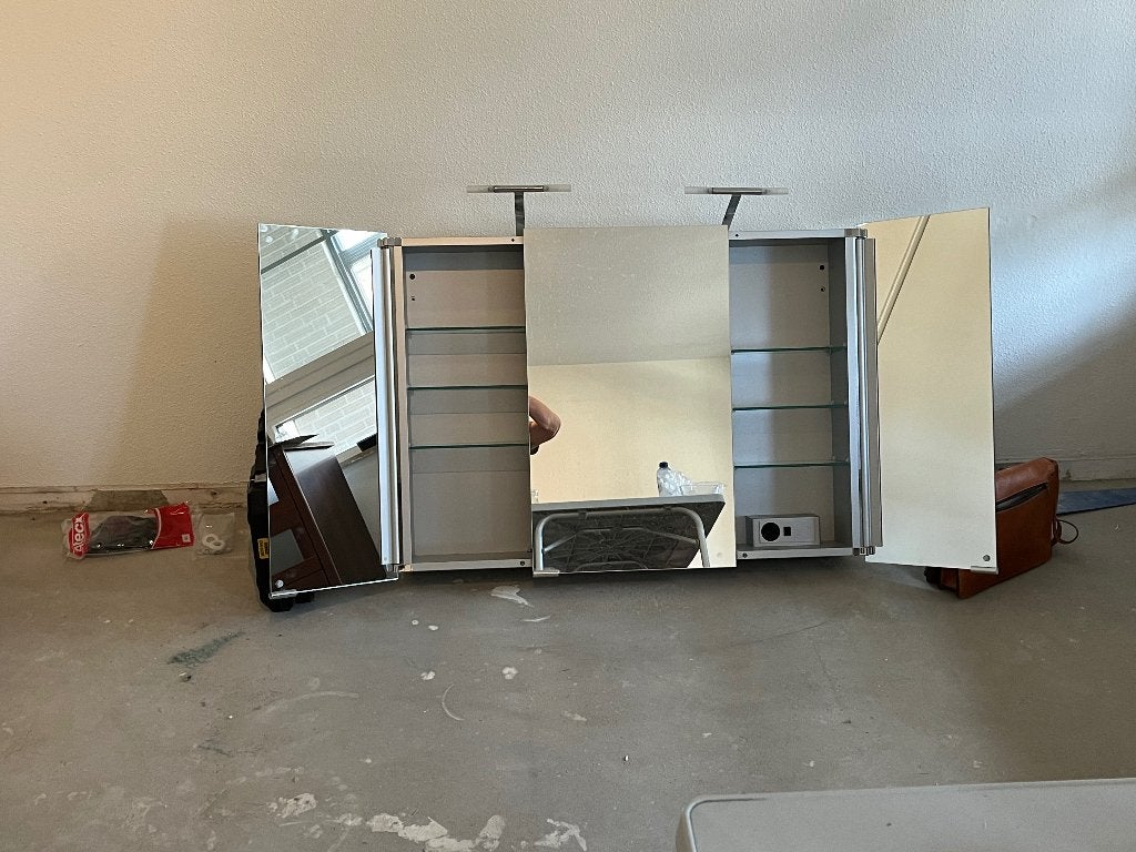 badkamermeubel, Huis en Inrichting, Ophalen, Spiegelkast, 100 tot 150 cm, Zo goed als nieuw