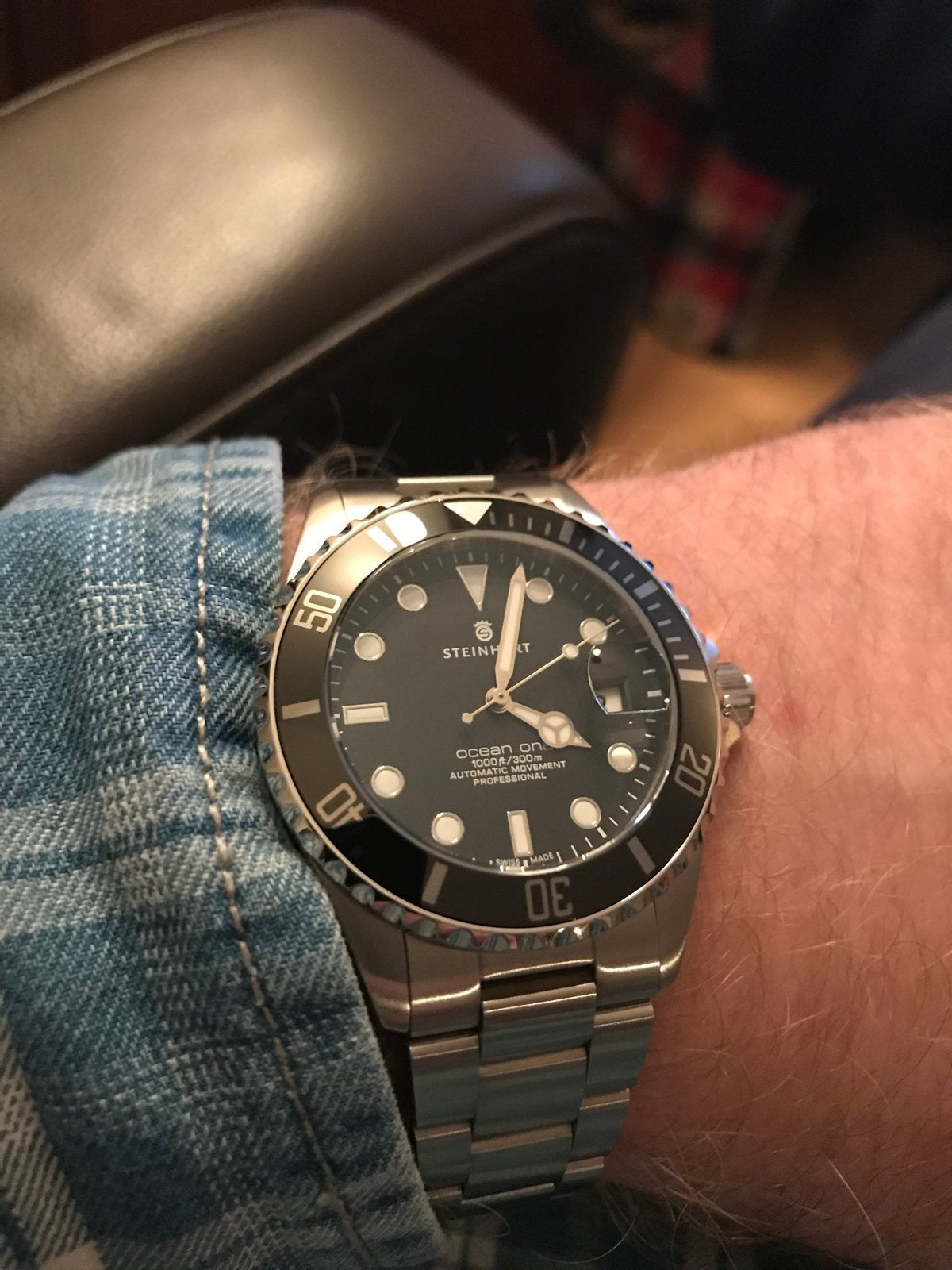 Steinhart Ocean One - Nieuwstaat met doos en papieren, Sieraden, Tassen en Uiterlijk, Horloges | Heren, Overige merken, Staal