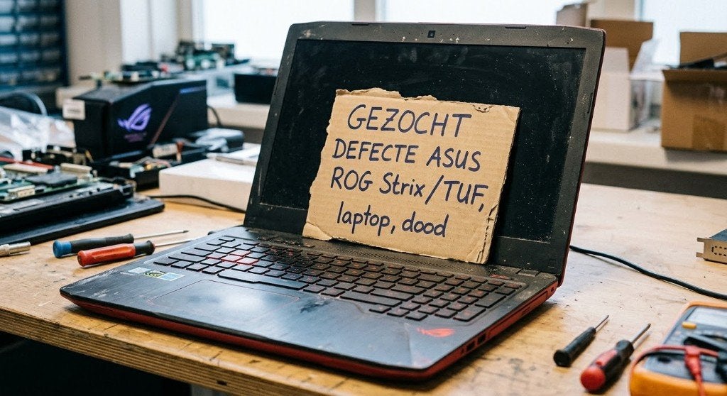 Gezocht defecte ASUS ROG Strix / TUF, laptop, dood, Ophalen of Verzenden, 15 inch, 4 Ghz of meer