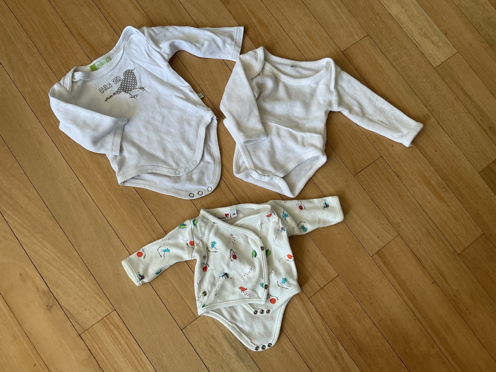 Set van 3 baby rompertjes met lange mouwen., Ophalen of Verzenden, Zo goed als nieuw, Jongetje of Meisje