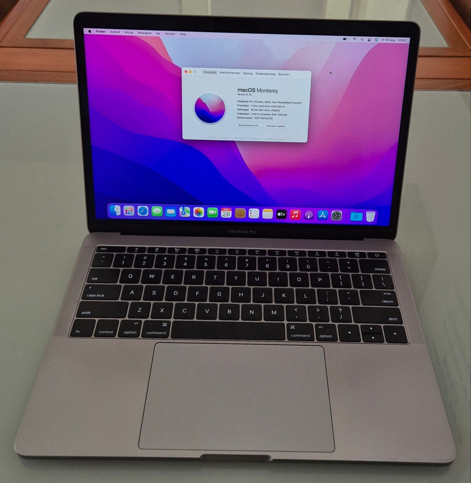 apple macbook pro 2016 i5, Gebruikt, 256 GB, 2 tot 3 Ghz, Qwerty