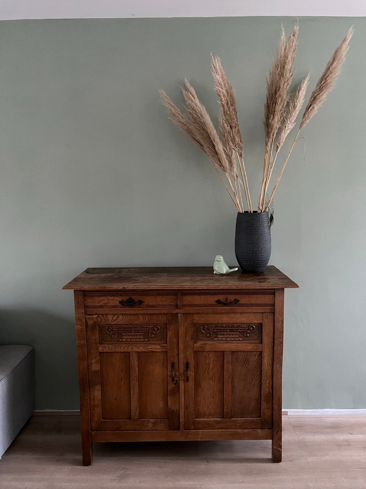 Antiek eiken dressoir met lades en deuren, Antiek en Kunst, Ophalen