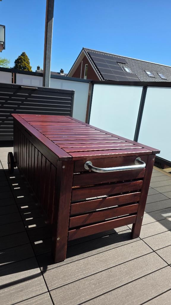 Te koop Houten Tuinkist op Wielen, Tuin en Terras, Ophalen, Gebruikt, Hout, Overige typen