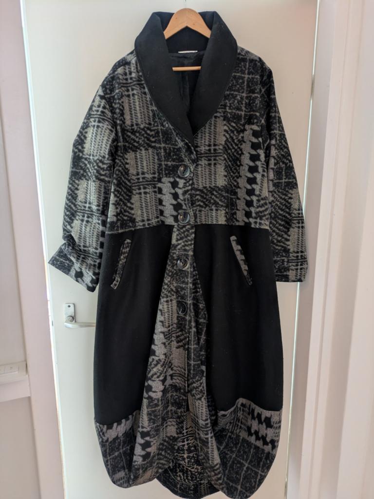 Moonshine Fashion 100% Wol Jas Maat 50/52, Moonshine Fashion, Zwart, Maat 46/48 (XL) of groter, Ophalen of Verzenden