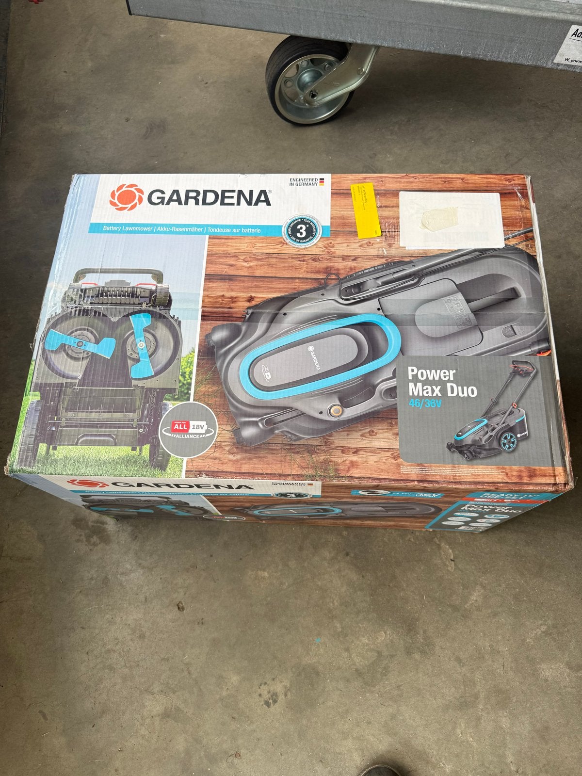 Gardena PowerMax Duo 46/36V Accu Grasmaaier incl. accu en la, Cirkelmaaier, ., Accu-grasmaaier, Nieuw
