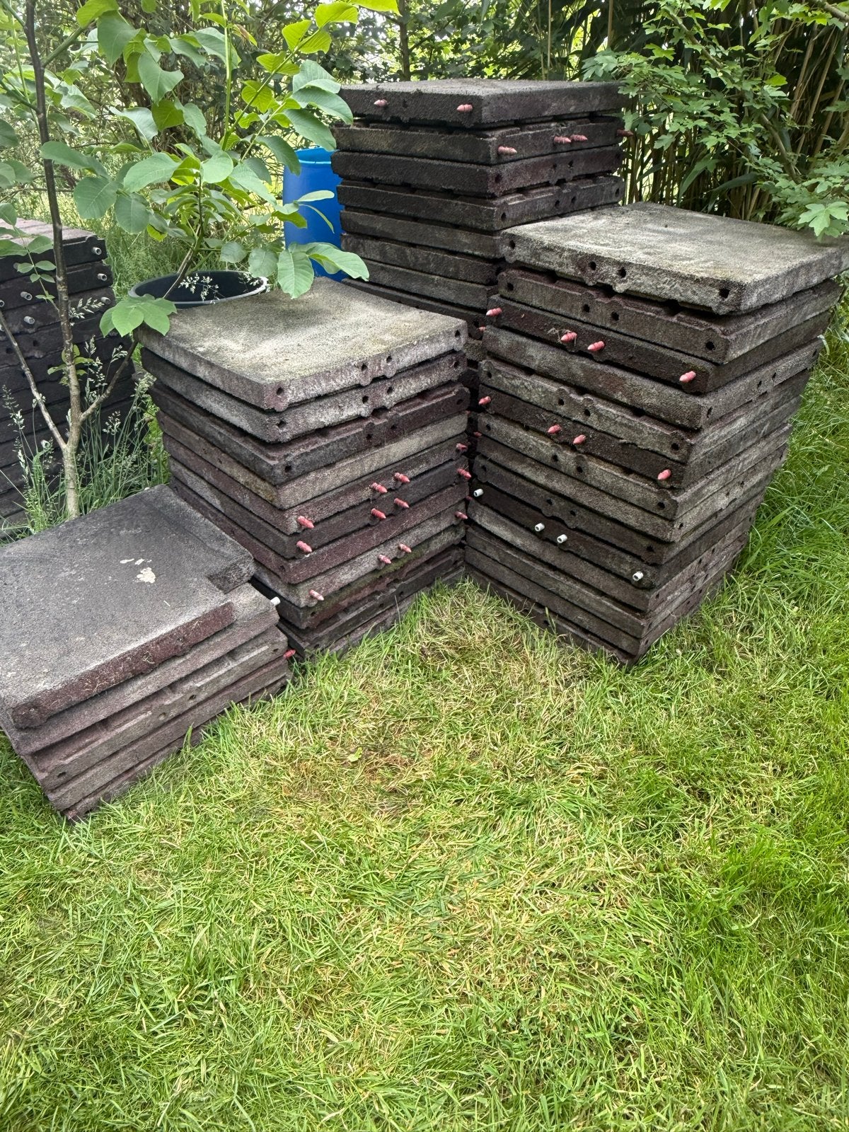 Rubberen tegels 50x50x5,5cm voor paardenstal/sportvloer, Tuin en Terras, Tegels en Klinkers, Ophalen, Gebruikt, Overige typen