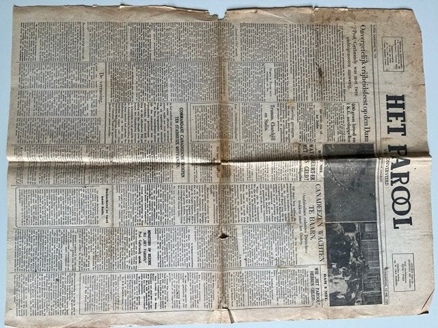 Parool 10 mei 1945, Ophalen of Verzenden, Gelezen, Krant