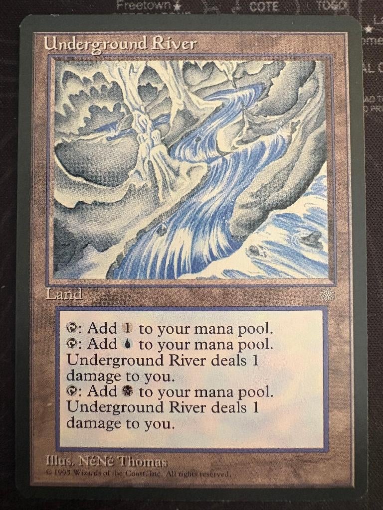 Magic: Underground River - Ice Age, Ophalen of Verzenden, Gebruikt, Losse kaart