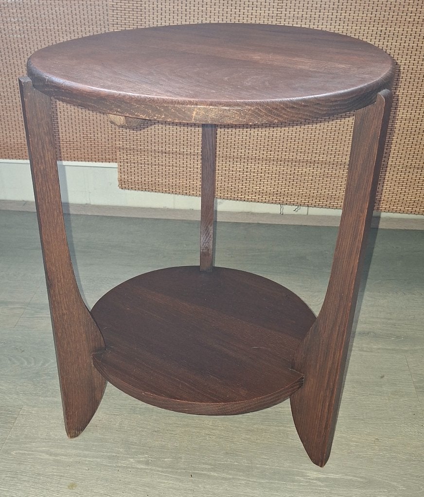 Eiken Art Deco, Amsterdamse school bijzettafel, plantentafel, Ophalen of Verzenden