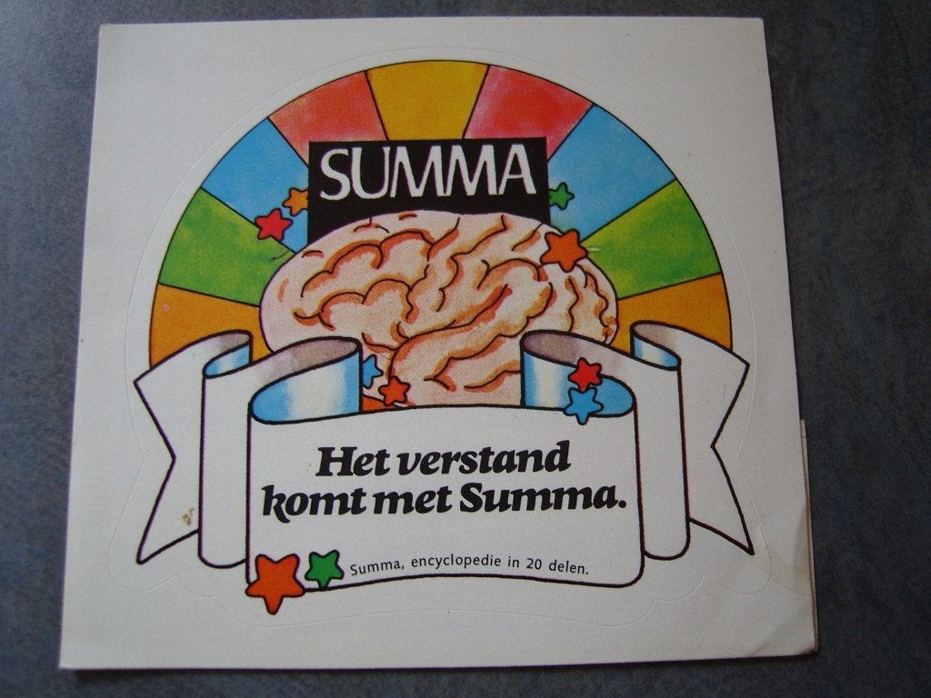 sticker het verstand komt met summa encyclopedie 20 delen, Ophalen, Zo goed als nieuw