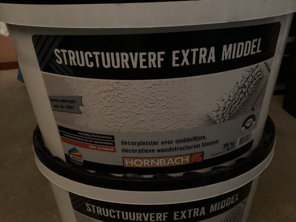 Hornbach structuurverf 40 kg, Ophalen, Wit, Nieuw, Verf
