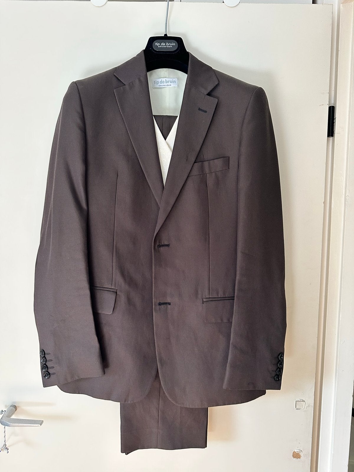 Dolce & Gabbana trouwpak met gilet, schoenen en stropdas, Kleding | Heren, Ophalen, Gedragen, Bruin, Trouwpak