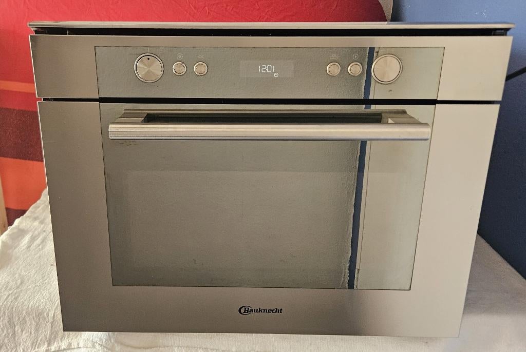 Inbouw combimagnetron van Bauknecht EMCHE 8144, Ophalen, Gebruikt, Oven met grill, Inbouw