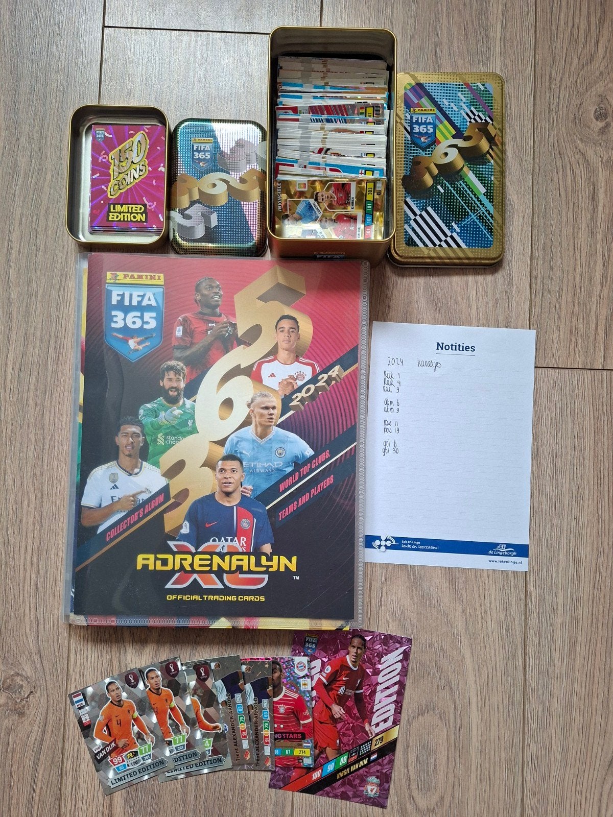 Panini FIFA 365 Adrenalyn XL 2024 Collectie met Blikjes, Ophalen of Verzenden, Zo goed als nieuw, Overige sporten, Spelerskaart