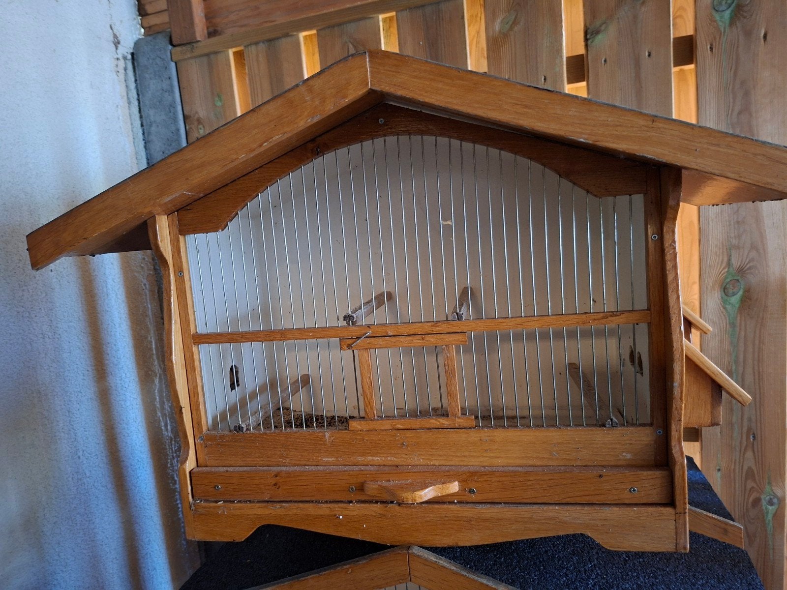 Vijf eikenhouten kooien, Ophalen, Nieuw, Hout, Vogelkooi