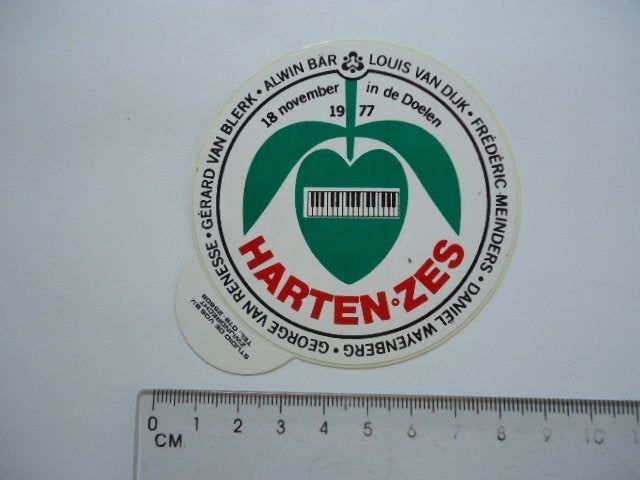 sticker 1977 LOUIS VAN DIJK piano Wayenberg DOELEN rotterdam, Verzenden, Zo goed als nieuw