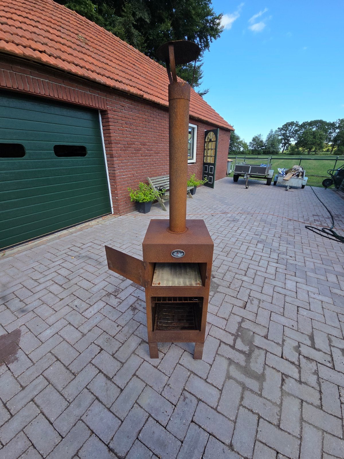 Pizza oven met bbq optie, Ophalen