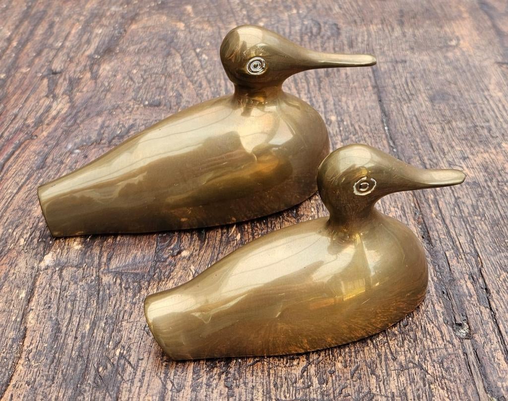 2 Antiek messing eenden, Ophalen of Verzenden