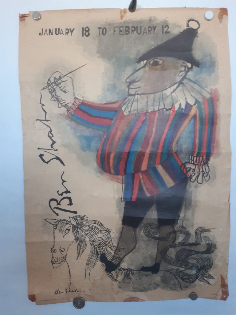 Originele poster Ben Shahn Zelfportret, Verzenden, A1 t/m A3, Reclame, Rechthoekig Staand