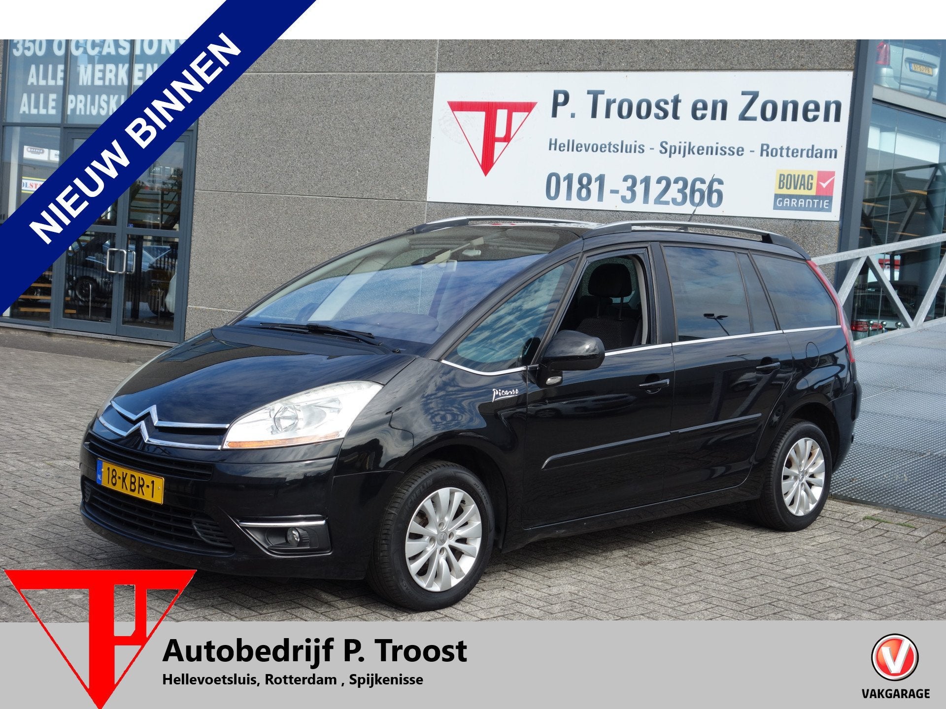 Citroën Grand C4 Picasso 1.6 VTi Dynamique HANDELSPRIJS/MEE, Auto's, Voorwielaandrijving, Stof, Gebruikt, Zwart