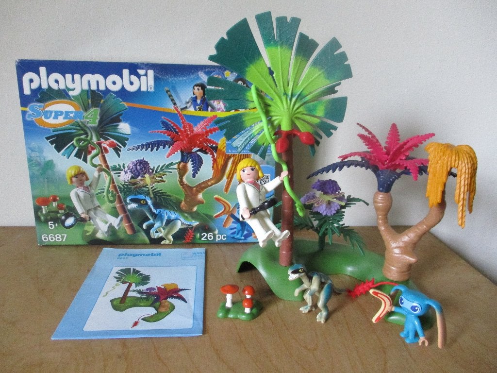 Playmobil 6687 Super4, verlaten wereld Aliën en Raptor, Ophalen of Verzenden, Gebruikt, Complete set, Figuren