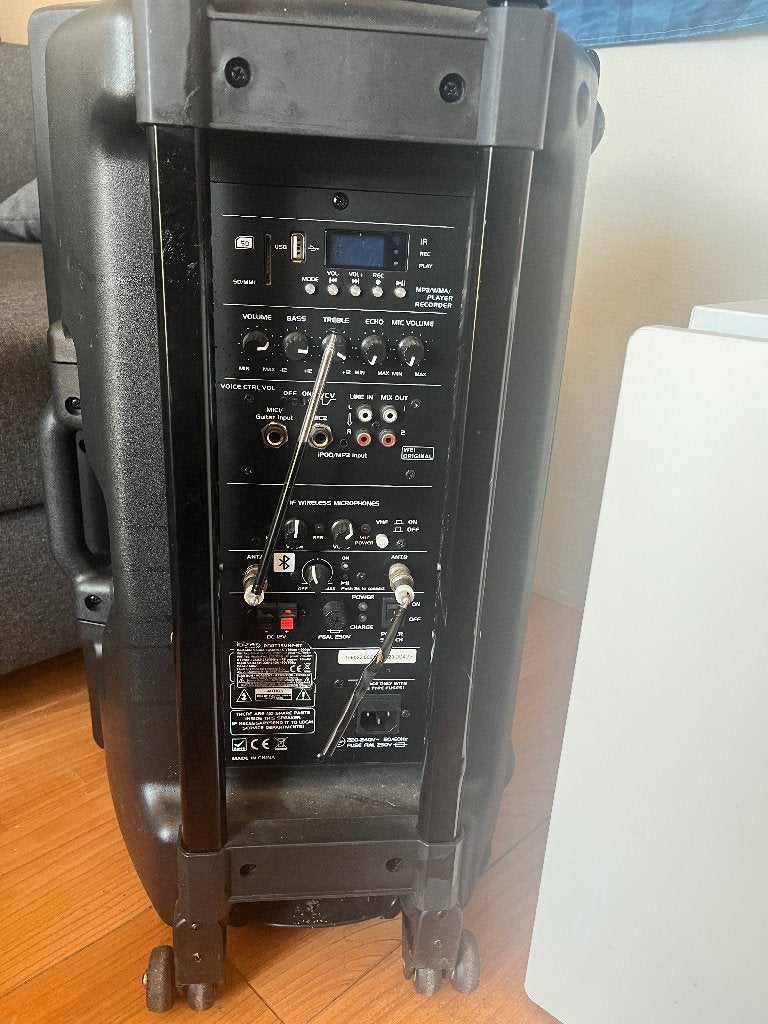 ibiza sound port15vhf-bt, Audio, Tv en Foto, Vloerstaande luidspreker, Gebruikt, 60 tot 120 watt, Inclusief kabels