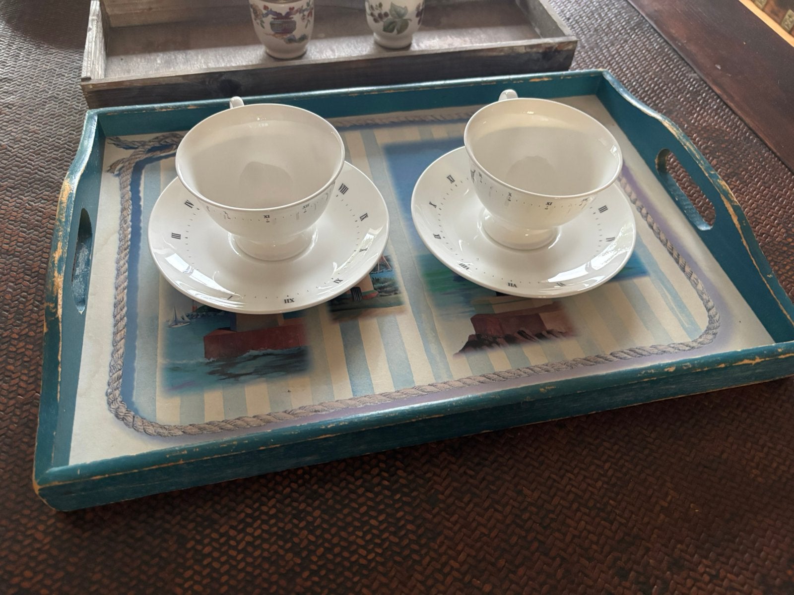 twee dienbladen, Ophalen, Gebruikt, Rechthoekig, Kunststof