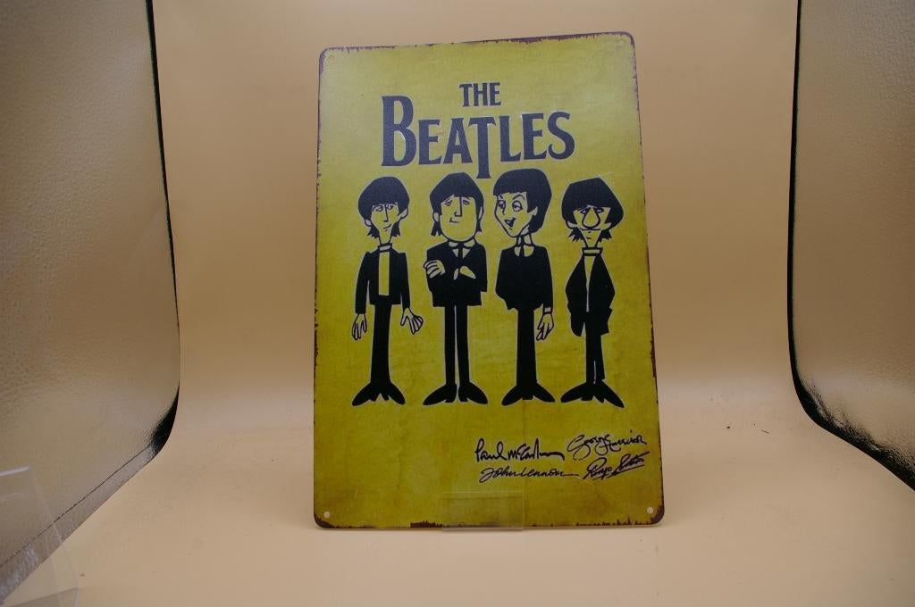 Blikken bordje met print van "The Beatles", Ophalen of Verzenden, Gebruikt