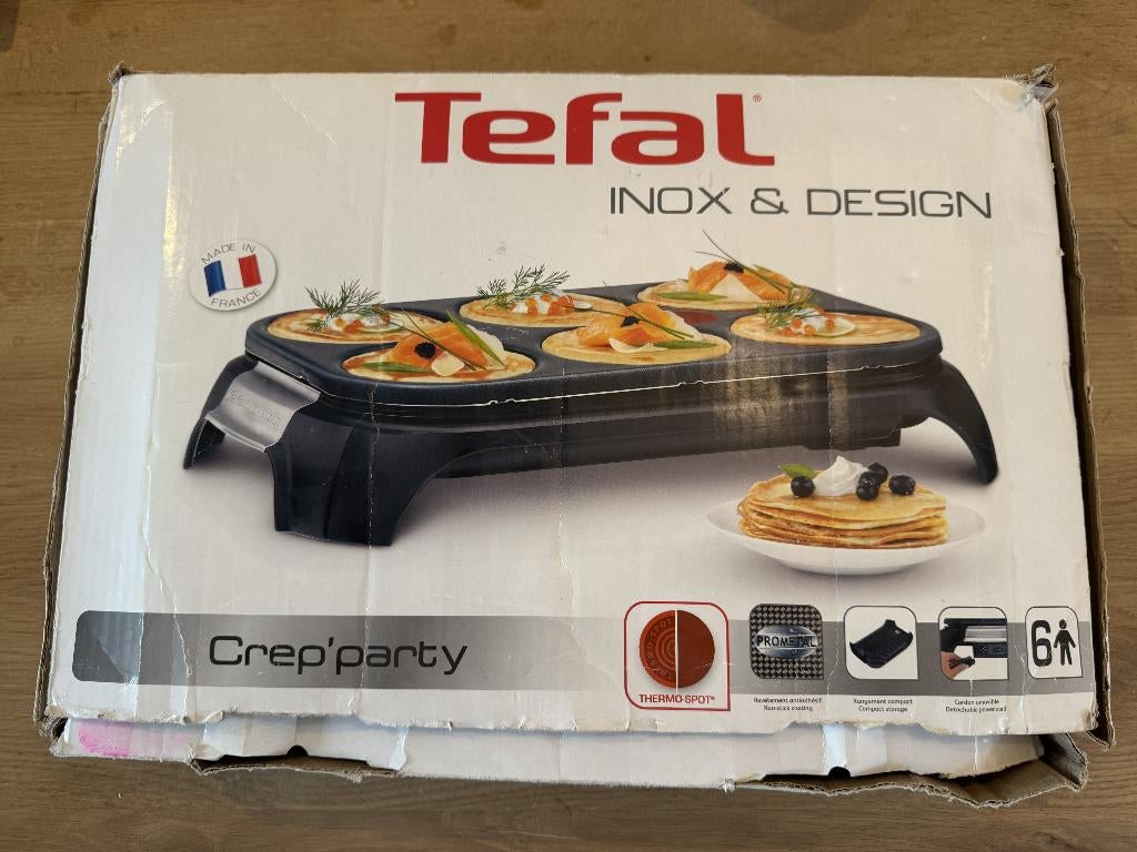 Tefal Multi-crêpes Party - elektrische pannenkoekenplaat, Ophalen, Gebruikt, 4 t/m 7 personen