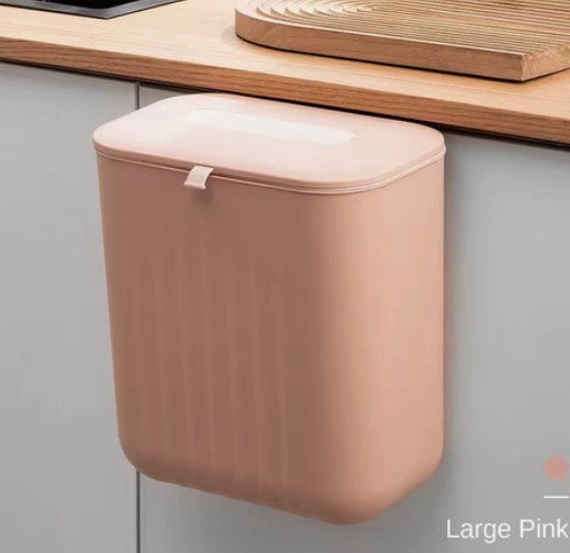 Nieuwe Roze prullenbak keukenkastje ophangsysteem 9 liter, Ophalen of Verzenden, Nieuw, Kunststof