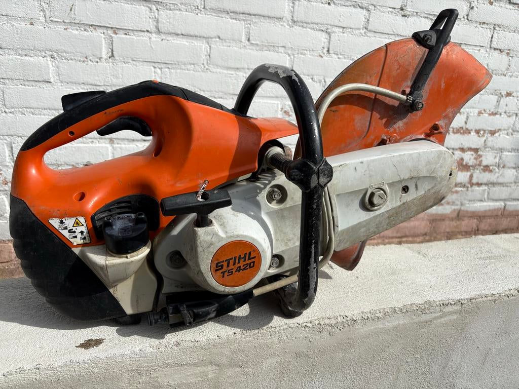 Nette Stihl TS420 Benzine Bandenzaag - Onderhouden, Ophalen of Verzenden, Gebruikt, Overige typen