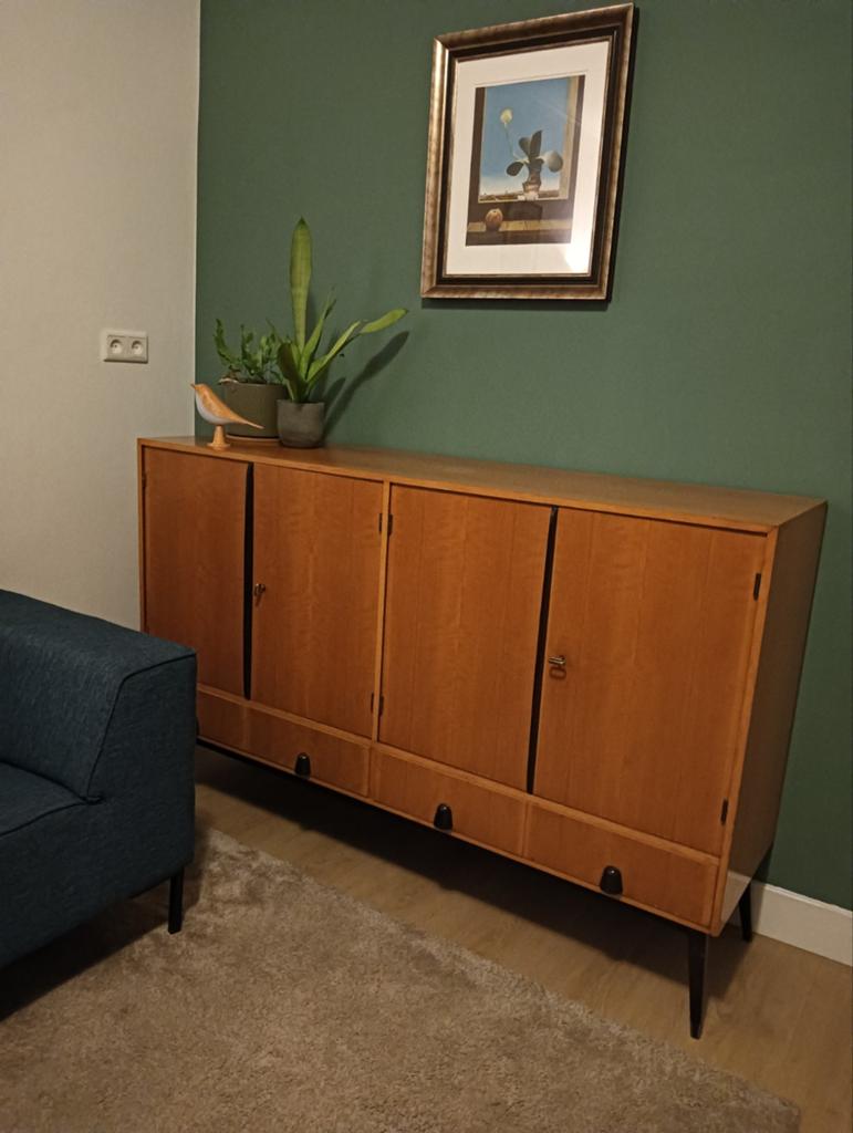 Vintage design roomdivider Dressoir Jaren '60 - Teakhout, Huis en Inrichting, Kasten | Dressoirs, Ophalen, Gebruikt, 150 tot 200 cm