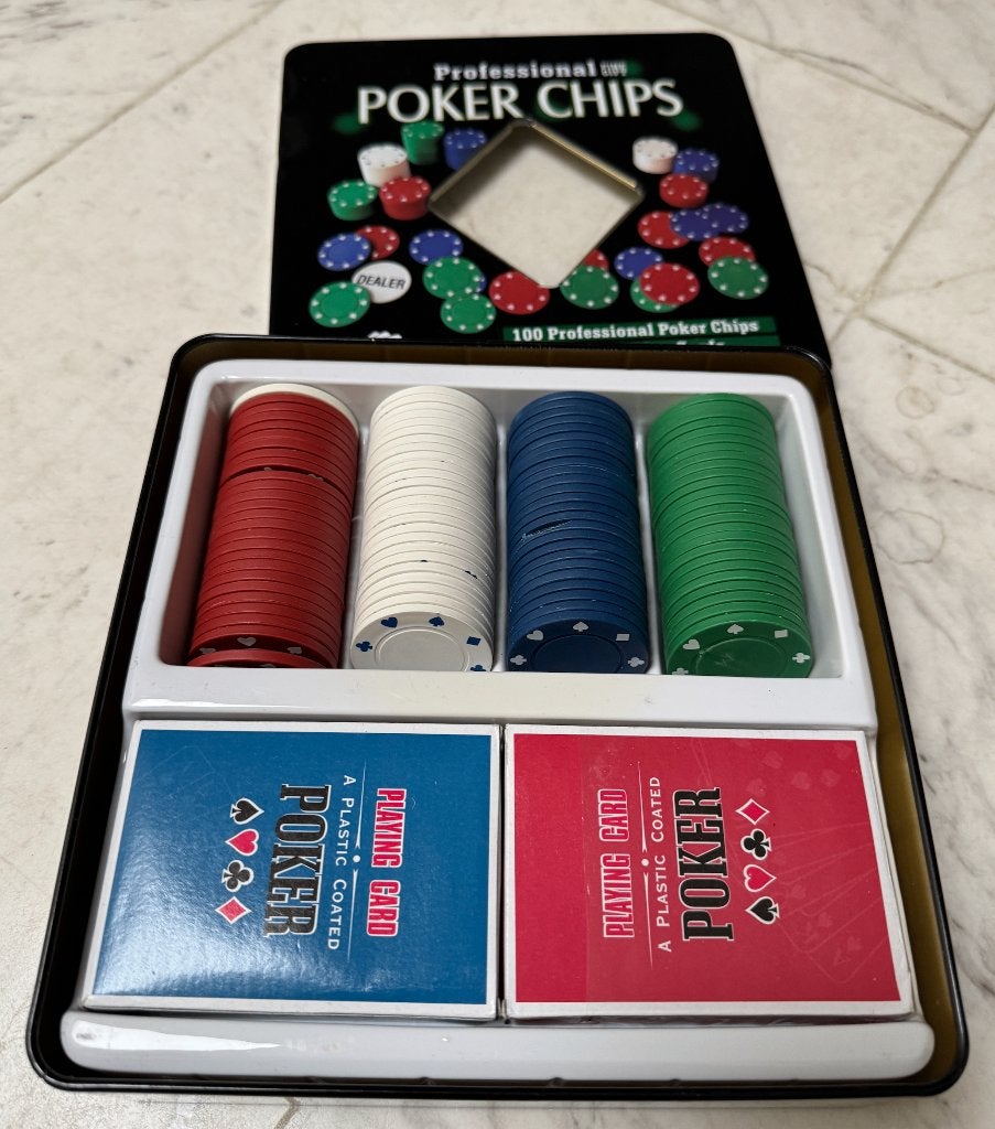 poker set | spel in blik | ongebruikt, Ophalen of Verzenden, Nieuw