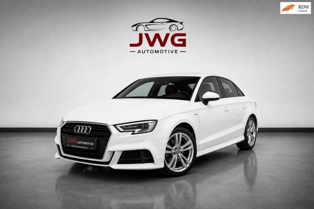 Audi A3 Limousine 35 TFSI Sport S TRONIC 150PK 2E EIG/LEER/X, Auto's, Audi, Euro 6, 4 cilinders, 150 pk, Wit