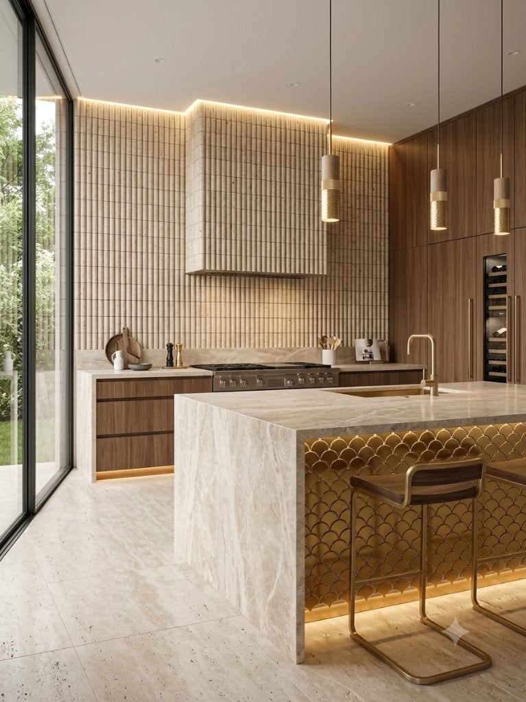 Mozaiek  Waaier 68x61x6mm op voorraad, Overige materialen, Verzenden, Wandtegels, Nieuw