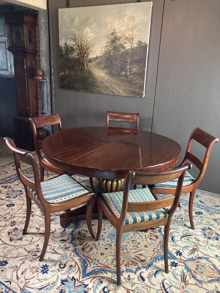 antieke tafel; Coulissentafel Engels 1880, Antiek en Kunst, Ophalen