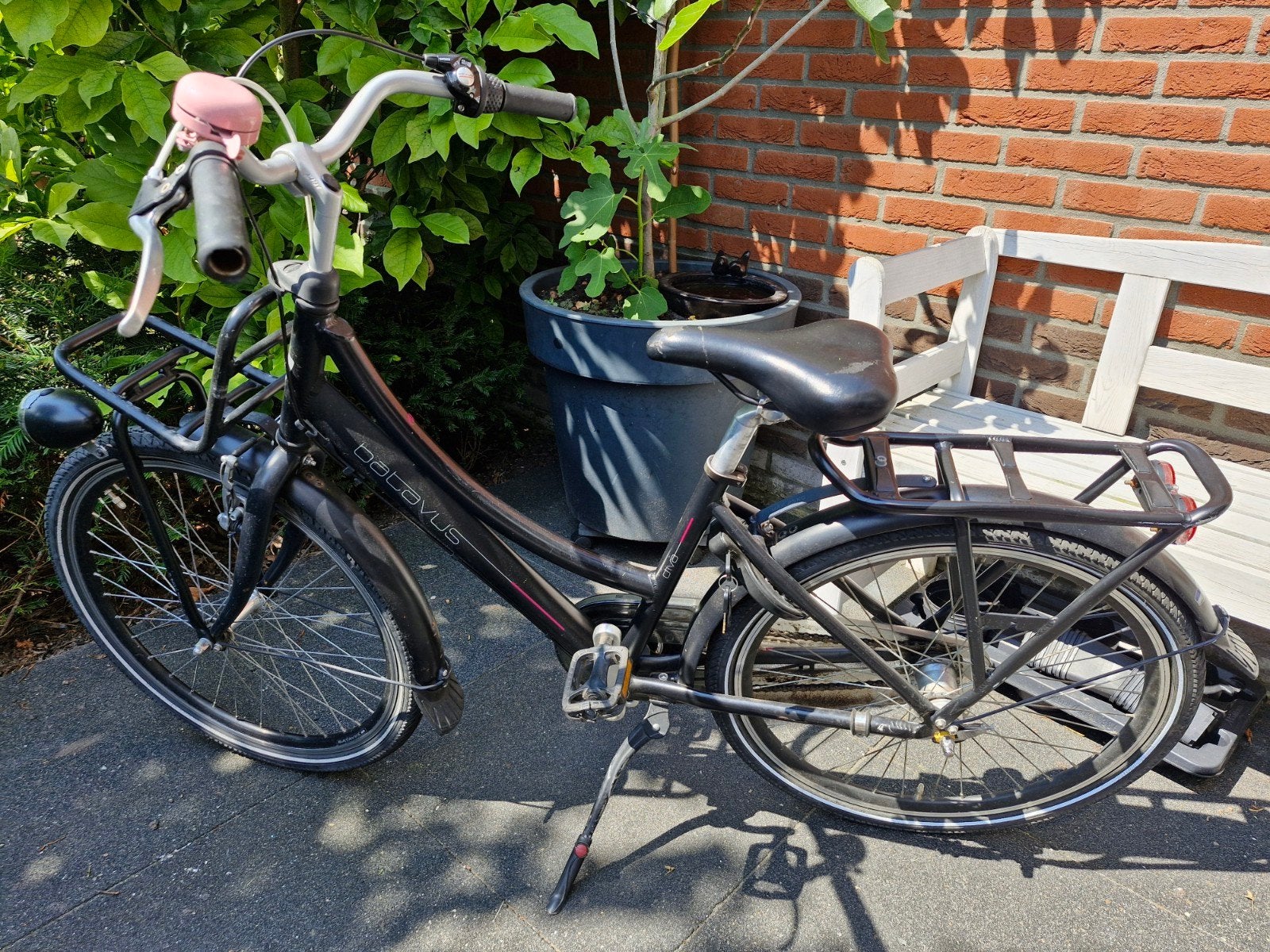 Zwarte Batavus fiets - 24 inch, Ophalen, Minder dan 10 versnellingen, Gebruikt, Batavus