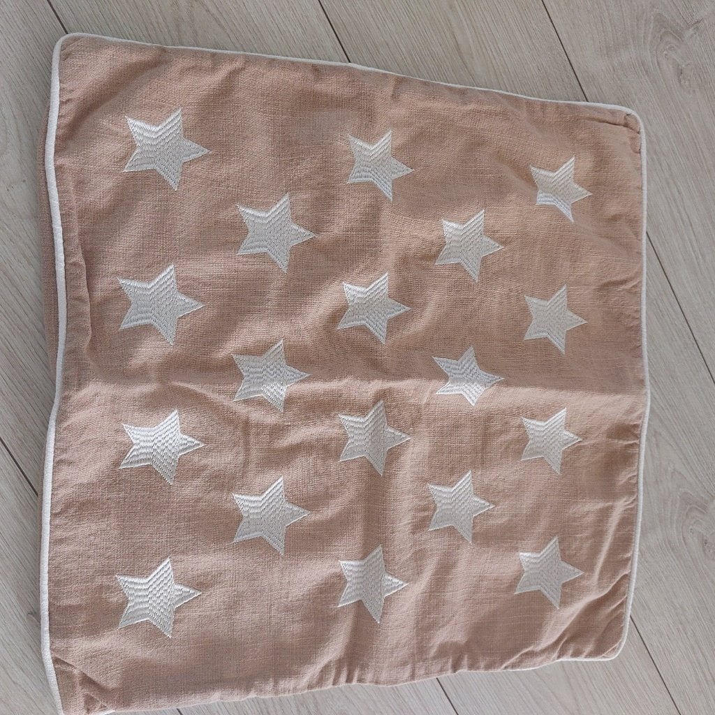 RM sterren kussenhoes, Ophalen of Verzenden, Zo goed als nieuw, Beige, Vierkant