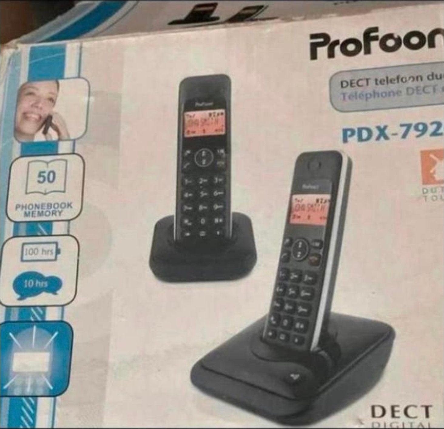 NIEUWE PROFOON TELEFOON MET 2 TOESTELLEN!!!HANDSETS!!!, Ophalen of Verzenden, Nieuw, 2 handsets