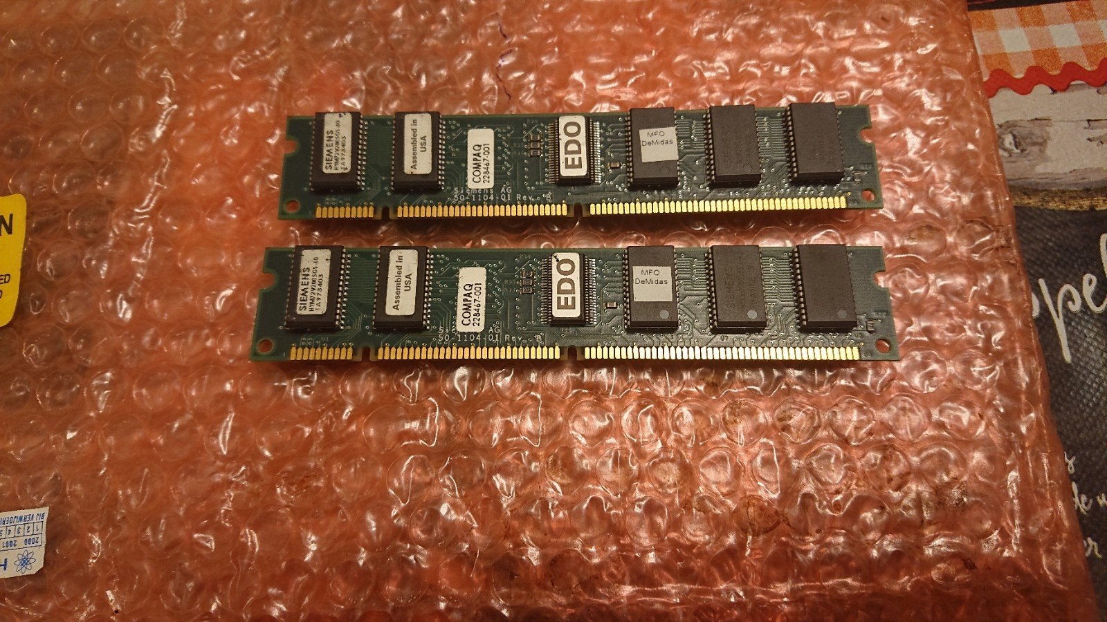 2 x 16 mb edo geheugenmodules, Computers en Software, Ophalen of Verzenden, Compaq