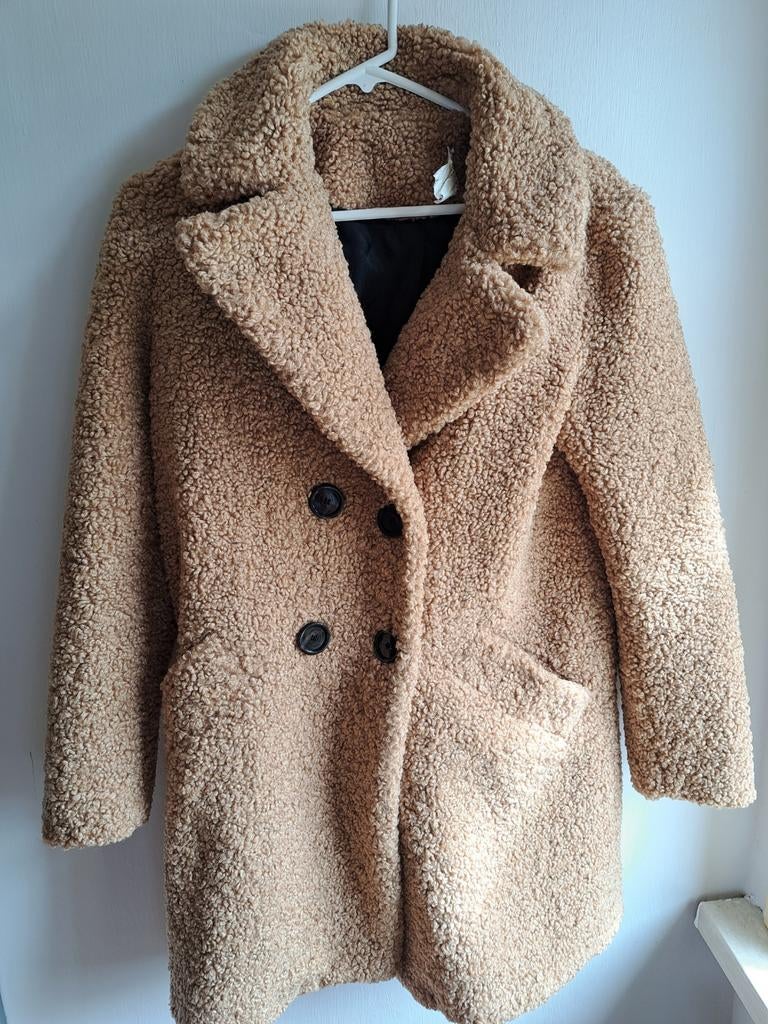 Meisjes/dames jas, Ophalen of Verzenden, Zo goed als nieuw, Maat 34 (XS) of kleiner, Beige