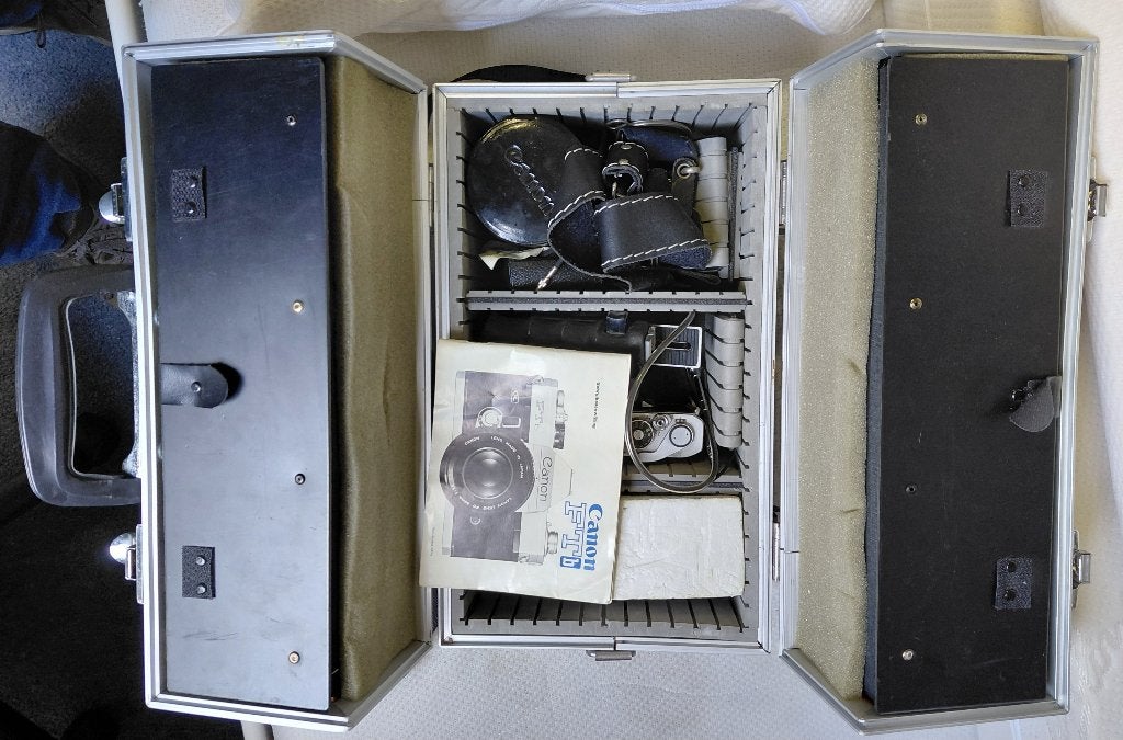 Canon FTb met toebehoren., Ophalen, Gebruikt, Spiegelreflex, Canon