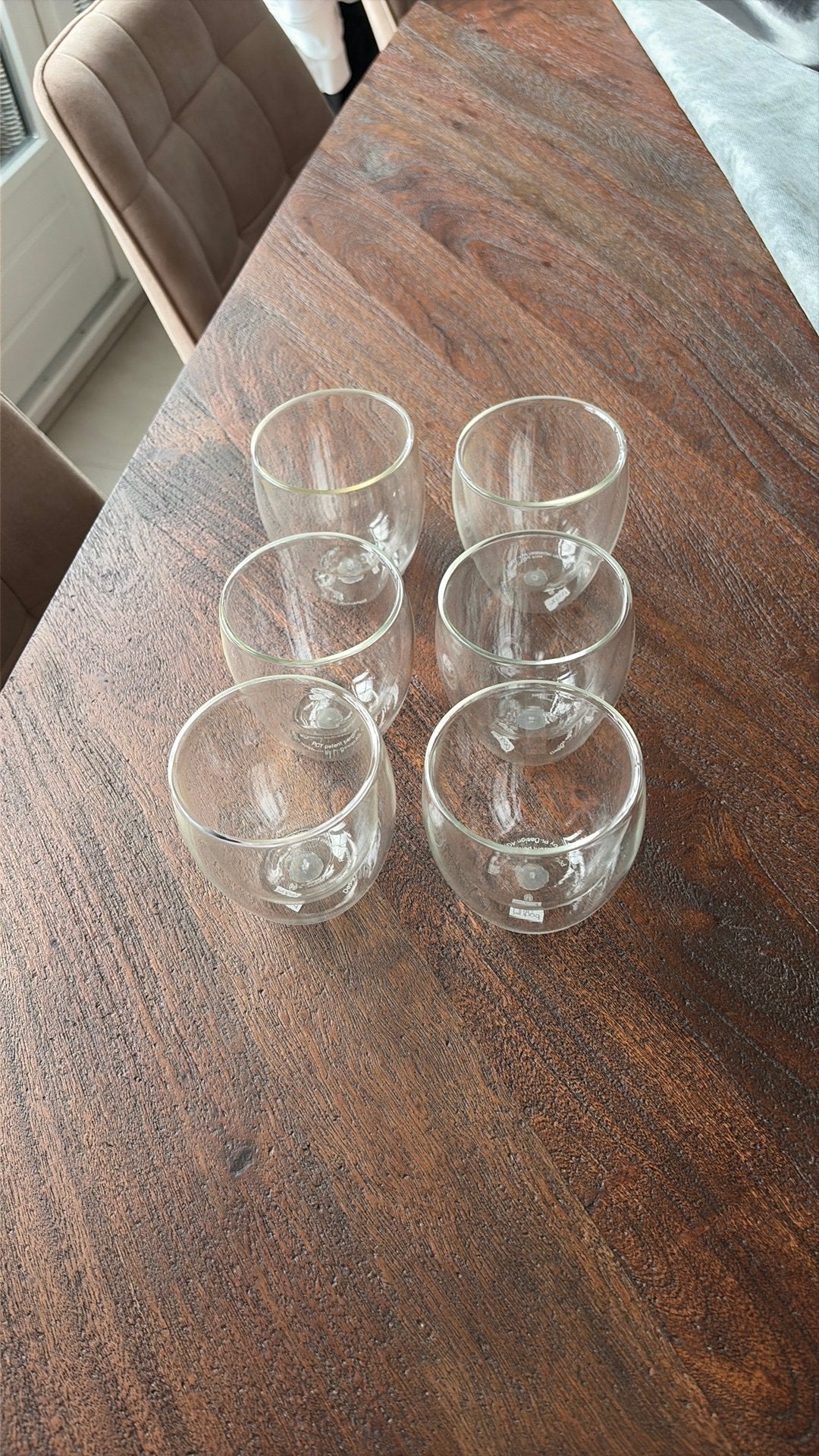 Dubbelwandige theeglazen van Bodum Nieuw, Ophalen, Glas of Glazen, Overige merken, Nieuw