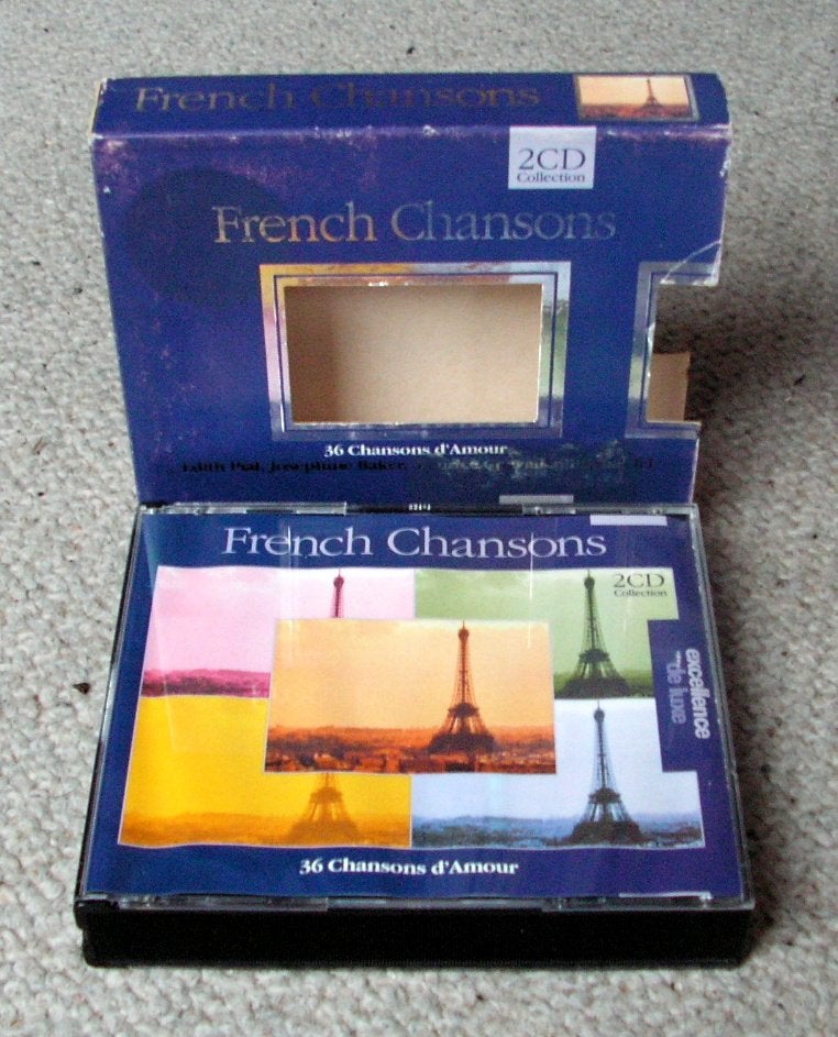 FRENCH CHANSONS - 36 CHANSONS D’AMOUR 2CD 2000 ZGAN, Boxset, Zo goed als nieuw, Inclusief doosje, Pop