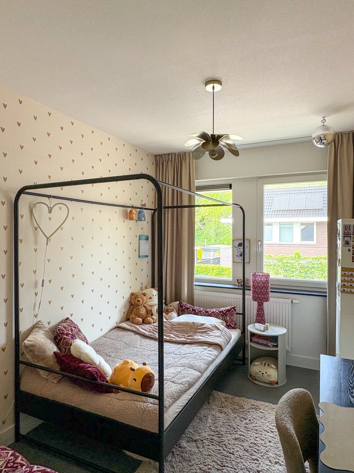 Zwart metalen hemelbed/matras ‘VT wonen’   - 120x200cm, Ophalen, Gebruikt, Zwart, Twijfelaar