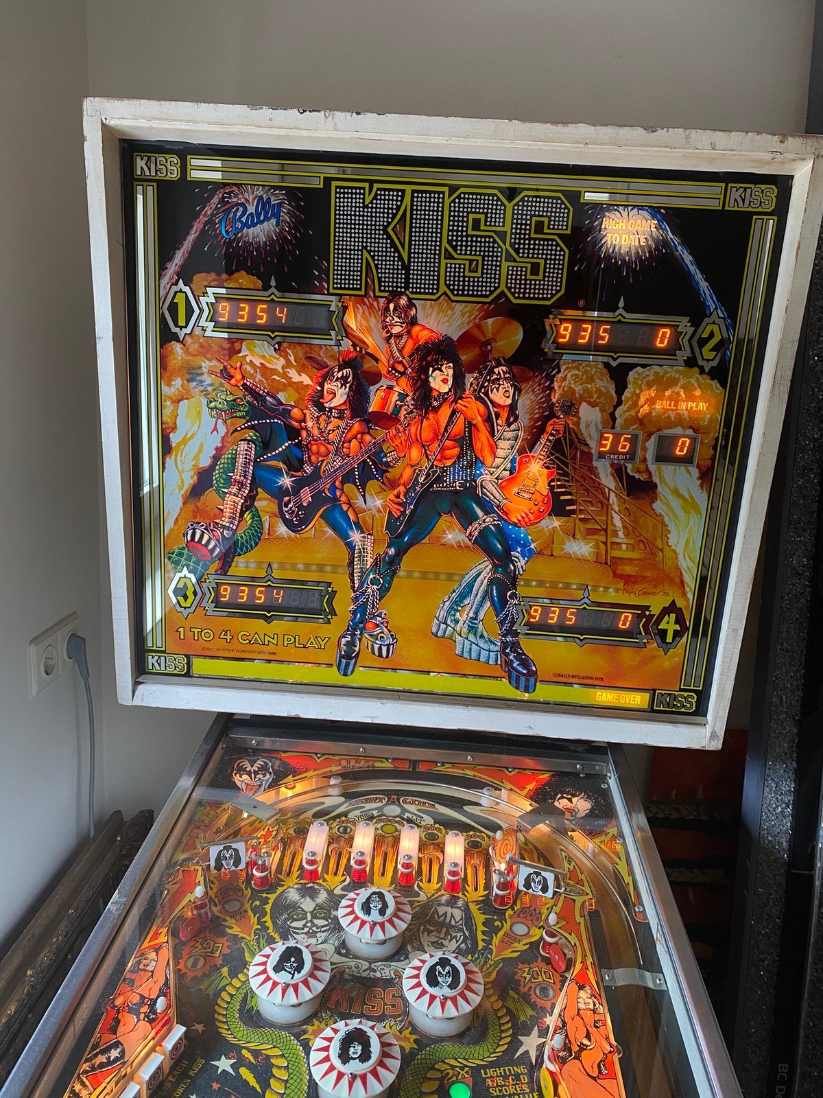 KISS Bally flipperkast, Ophalen, Gebruikt, Flipperkast, Bally