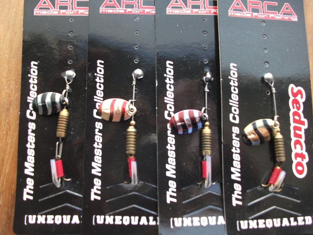 4 stuks Arca Seducto kunstaas blinkers / roofvis blinkers, Ophalen of Verzenden, Nieuw, Kunstaas