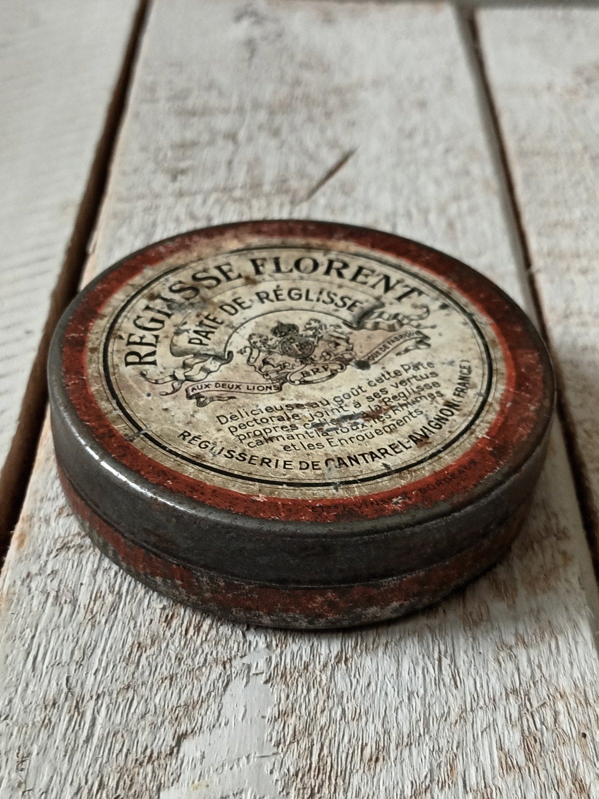 Vintage Reglisse Florent Blikje, Ophalen of Verzenden, Gebruikt, Overige